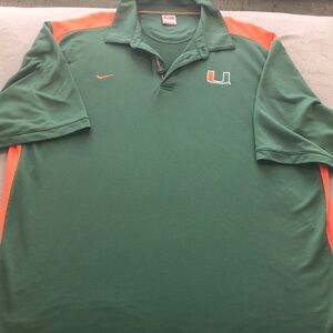 Miami Hurricanes Nike Embroidered Golf Polo Adult 2XL